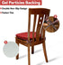 Chair Cushion with Ties for Dining Chairs Memory Foam Thick Kitchen Chair Pad 17" x 16.5" x 2"with Machine Washable Cover Seat with Zipper Indoor ...