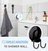 VIS'V Suction Cup Hooks, Black Shower Suction Hooks Bathroom Heavy Duty Vacuum Suction Cup Double Hooks Removable Reusable Suction Hanger Holders ...