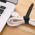 20pcs Silicone Cable Ties Reusable Zip Ties Black Elastic Cord Organizer Wire Management Ties Straps Bundling and Fastening Cable for Home Office ...