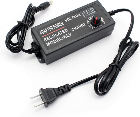 3-24V 2A Adjustable AC/DC Power Adapter, 50-60hz Multi Voltage Power Supply for Household Electronics and LED Strip, 5.5 x 2.5mm US Plug...