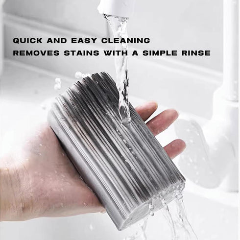 Damp Clean Duster Sponge 4pack Reusable Damp Dusting Sponge for Cleaning Glass, Baseboards,Blinds, Vents, Railings, Mirrors, Window Track Grooves ...