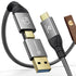 PHIXERO USB C to USB C Cable (100W/20Gbps/3.3Ft), 4K@60Hz Video Output Type-C cable, 2-in-1 USB-A/C to USB-C Cable, USB C 3.2 Gen 2×2 Cable for Ma...