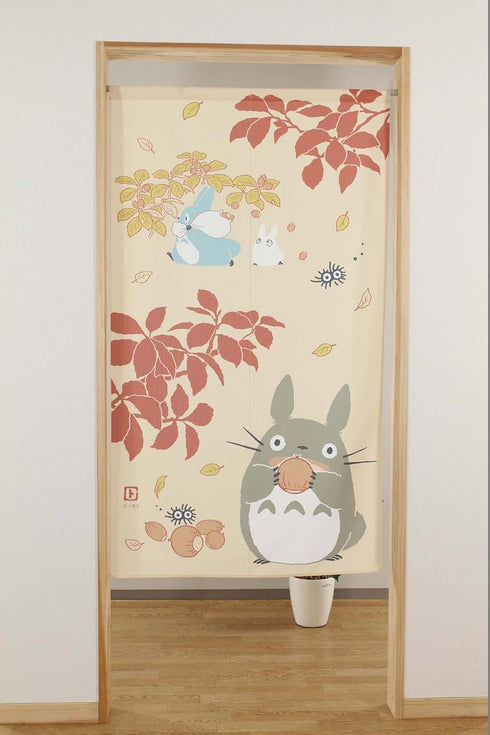 Japanese Noren Curtain Tapestry Totoro Forest Size: 85 × 150cm 10-318...