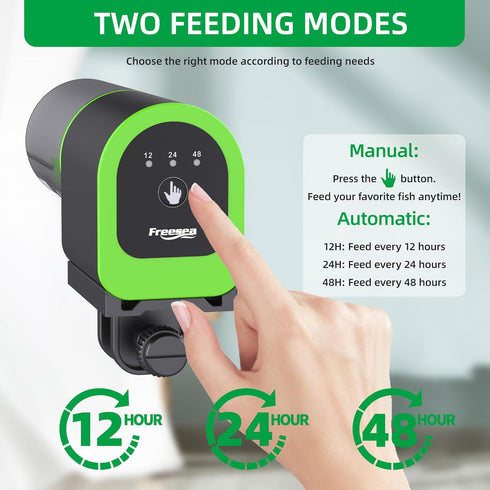 FREESEA Automatic Fish Feeder for Aquarium: Small USB Rechargeable Vacation Auto Fish Food Dispenser with Timer...