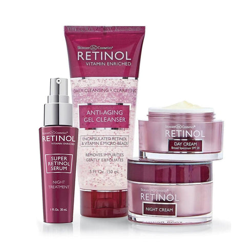 Retinol Anti-Aging Cleansing Towelettes – All-in-One Cleanser, Toner & Makeup Remover in a Convenient Pre-Moistened Wipe – On-The-Go Exfoliating, ...