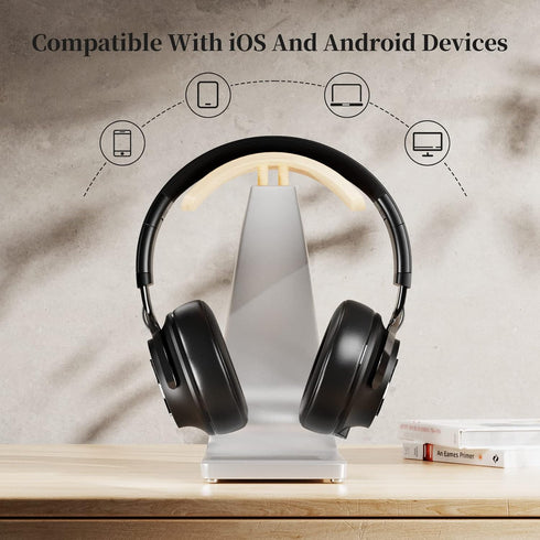 Bluetooth Headphones Over-Ear, 60H Playtime and with Low Latency Wireless Headphones with Microphone, HiFi Stereo Foldable Lightweight Headset, De...