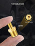 Brass Air Inflator Adapter w/Valve Stem Inside, 1/4" NPT (M) to Standard Schrader Valve (M), Tire Inflator Connector for Auto Portable Air Compres...