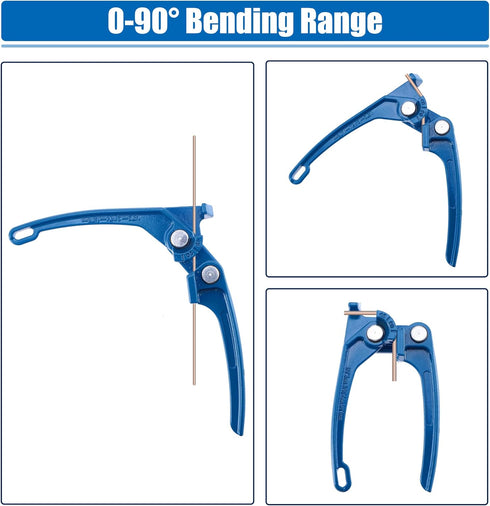 X AUTOHAUX Universal 1/8" 3/16" 1/4" Brake Line Bender for Car Truck Motorcycle ATV UTV Handheld Tubing Fuel Brake Line Bending Tool...
