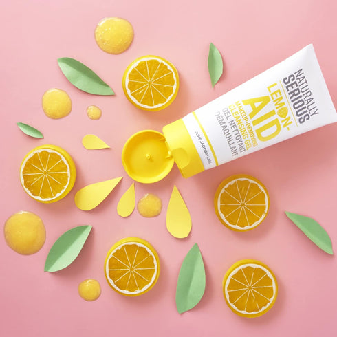 Naturally Serious | Lemon-Aid Makeup-Removing Cleansing Gel, Vitamin C Cleanser, Makeup-Removing Cleanser, Gel Cleanser For Oily Skin, Vegan Skinc...