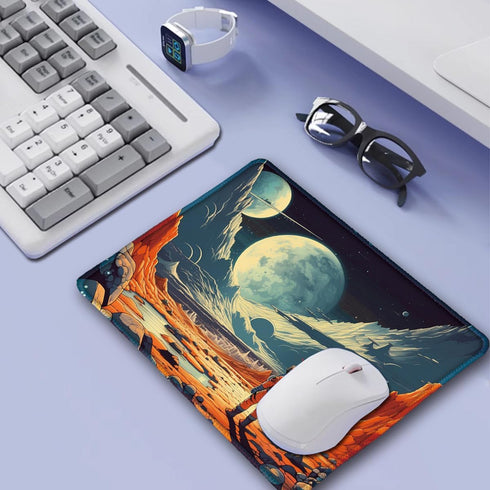 Non-Slip Mouse Pad with Stitched Edge for Computers, Laptop, PC, Office, Space Themed, 8.3x10.3 inch...