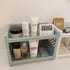 2 Tier Plastic Countertop Shelf Organizer Storage Rack, Multifunction Pantry Storage Organizer Kitchen Spice Rack Bathroom Shelf Organizer Tableto...