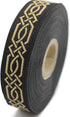 10.9 Yards Spool 0.79 inches Wide Gold Black Celtic Claddagh Celtic Ribbon Embroidered Woven Ribbon Jacquard Ribbon 20272...