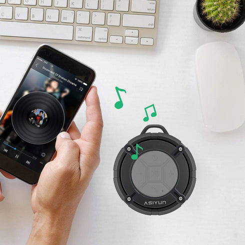 Shower Speaker, IPX7 Waterproof Bluetooth Speaker, Loud HD Sound, Portable Wireless Speaker with Suction Cup & Sturdy Hook, Built-in Mic, for Show...