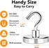 MIKEDE Magnetic Hooks Heavy Duty, 150Lbs+ Super Strong Magnet Hooks for Cruise Essentials, Neodymium Earth Magnets with Hook for Hanging, Magnetic...