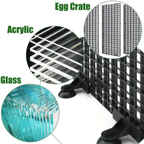 10 Pieces Aquarium Divider Suction Cup Clips, Glass Fixing Clips, Plastic Mesh Board Isolation Holders for Fish Tank (Black)...