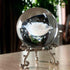 HDCRYSTALGIFTS 60mm 3D Inner Carving Rose Flower Crystal Ball Paperweight with Sliver Stand Fengshui Home Decor...
