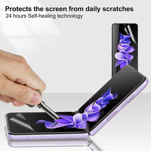 [2Pack Soft Hydrogel Screen Protector for Samsung Galaxy Z Flip 4 / Samsung Galaxy Z Flip4 5G, Upgraded Non-breakable Flexible TPU Protective Film...