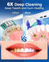 Rotating Electric Toothbrush for Adults with 8 Brush Heads (2 Types), 4 Modes Deep Clean Electric Toothbrush with Rechargeable Power and 2 Min Sma...
