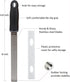 Lemon Zester, Stainless Steel Kitchen Cheese Grater, Plastic Cover Ergonomic Soft Black Handle...