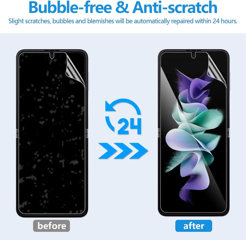 Galaxy Z Flip 4 Screen Protector 2 Pack, Hydrogel Film Screen Protector for Samsung Galaxy Z Flip 4, Soft EPU Screen Protector Full Covered, High ...