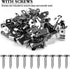 100 Pcs Fence Wire Clamps Stainless Steel Fencing Mounting Clips with 100 Pcs Stainless Steel Screws for 12-16 Gauge Welded Wire to Wood, Metal or...