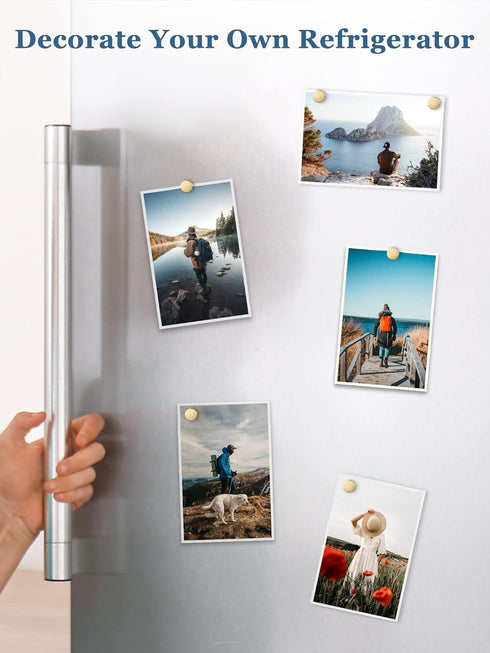 SMARTAKE 45 Pcs Refrigerator Magnets, 10x2.6mm Small Round Fridge Magnets, Multi-Use Premium Neodymium Office Magnets for Fridge, Whiteboard, Bill...