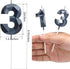 Nuanchu 13th Birthday Candles Black Number 13 Candles Happy Birthday Cake Topper 3D Diamond Shape Numeral Candles Decoration for Boy Girl Women We...