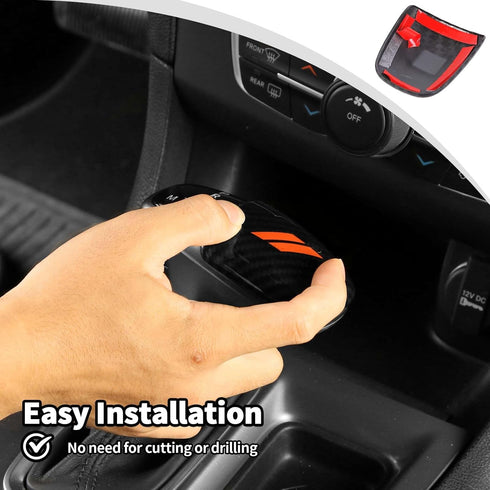 Voodonala for Challenger Gear Shift Shifter Knobs Cover Trim for 2015-2024+ Dodge Challenger Charger 2018-2024+ Durango Interior Accessories Orang...