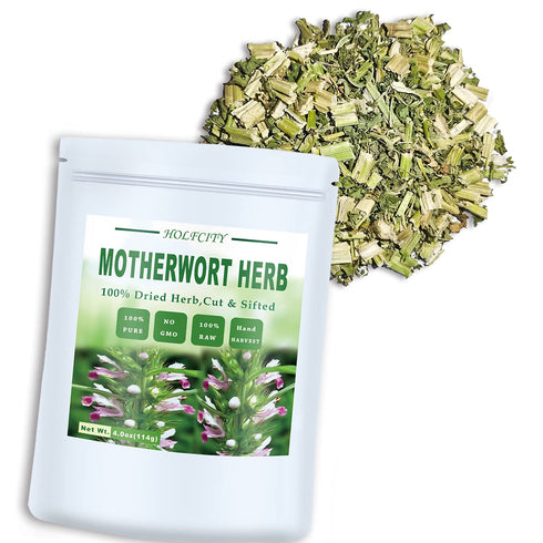 Dried Motherwort Herb, 4.0oz(114g), Cut & Sifted, 100% Natural Motherwort...