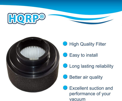 HQRP Inner & Outer Circular Filter Set compatible with Bissell Easy Vac 31033, 3120, 3120-2, 31202, 31203, 3130, 3130A, 3130B, 31031, 31032 Vacuum...