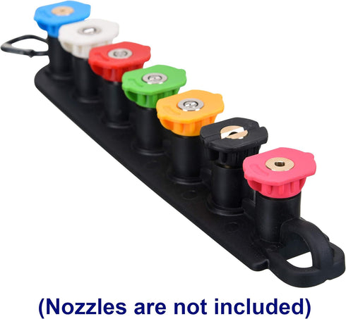 M MINGLE Pressure Washer Nozzle Holder, Holds 7 Nozzle Tips with 1/4 Inch Quick Connect...