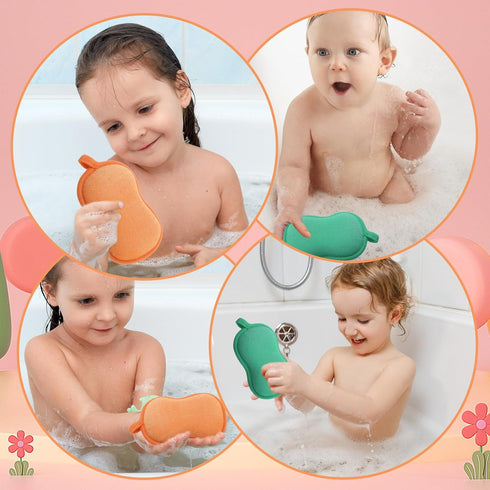 2 Pcs Bath Sponge Cotton Foam Loofah Sponge Soft and Absorbent Sponge Exfoliating Body Sponge for Shower Men Women...