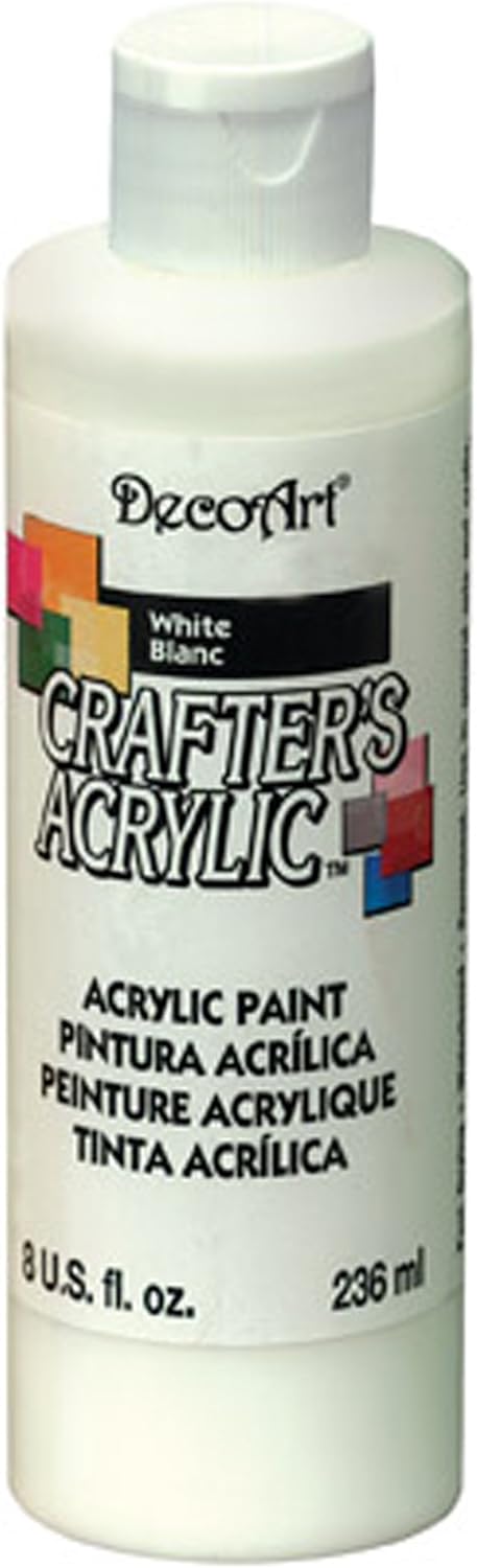 DecoArt Crafter's Acrylic All-Purpose Paint 8oz, White...