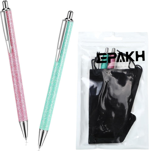 Epakh 2 Pieces Weeding Pen Vinyl Pen Pin Weeding Tool Fine Point Glitter Metal Vinyl Air Release or Car Puncturing Installation Retractable Craft ...
