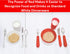 Essential Medical Supply Power of Red Adaptive Scoop Dish with Suction Cup Bottom and Rimmed Side for Easier Eating - includes 2 Dishes - Designed...