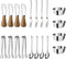 Charcuterie Board Accessories 20pcs,Cheese Butter Spreader Knives Set Wooden Handle Cheese Spreader Knive Mini Tongs, Spoons Forks Dip Bowls for P...