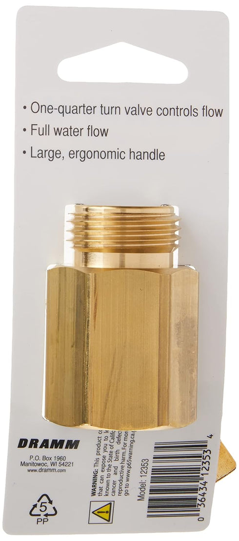 Dramm 12353 Heavy-Duty Brass Shut-Off Valve...