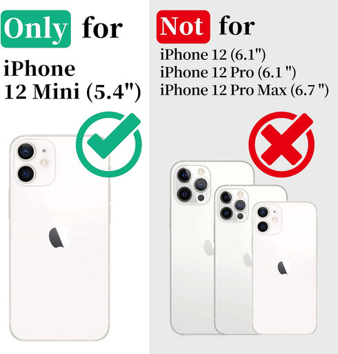 Cozycase Compatible with iPhone 12 Mini Waterproof Case - Full Body Rugged Dustproof Shockproof Case with Built-in Screen Protective Case for iPho...