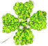 St. Patrick's Day Headband Baby Four Leaf Green Clover Flower Hair Bow Band JHSP06 (B)...