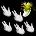6 Pack Ceramic Air Plant Stand Holder, Hand Shape Tillandsia Airplant Container Pot Tabletop Plant Display Hand Racks for Home Office Decoration S...