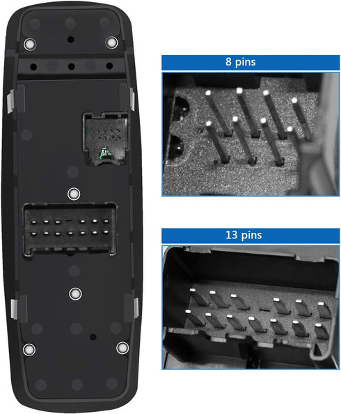 Front Driver Side Master Power Window Switch Door Lock Main Control Button Automotive Interior Trim Compatible with 2008-2012 Dodge Journey & Nitr...