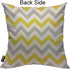 Mugod Chevron Throw Pillow Zigzag Wavy Geometric Stripe Line Yellow White and Gray Cotton Linen Square Cushion Cover Standard Pillowcase 18x18 Inc...