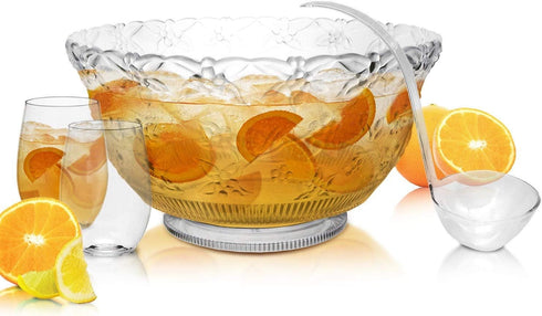 Party Essentials N512 Hard Plastic 5-Ounce Punch Bowl/Serving Ladle, 1-Count, Clear...