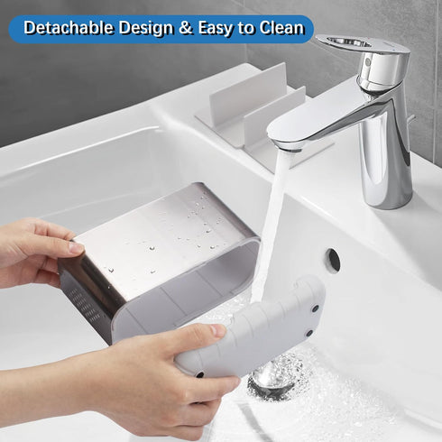 Toothbrush Holders for Bathroom Organizer Countertop, Detachable Anti-Slip Large Electric Toothbrush Holders, Brushed Nickel Toothbrush and Toothp...