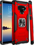 IKAZZ for Galaxy Note 9 Case,Dual Layer Soft Flexible TPU and Hard PC Anti-Slip Full-Body Rugged Protective Phone Cover with Magnetic Kickstand Re...