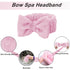 4 Pack Skincare Headband Bow Microfiber Spa Facial Headband for Women Makeup Head Band Coral Fleece Hair Band for Washing Face, Shower...
