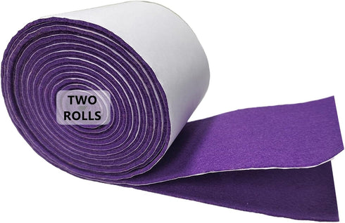 2 Rolls Felt Adhesive, 4" x 98.4" Self Adhesive Felt Fabric, Felt Strips with Adhesive Backing for Art & Crafts, Jewelry Box Felt Liner (Purple)...