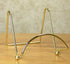 BANBERRY DESIGNS Brass Wire Easel Display Stand Plate Holders - Smooth Metal Footed - 4 Inch - Set of 3 Pcs - Ideal for Small Books, Pictures, Car...