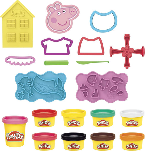 Play-Doh Peppa Pig Stylin' Set, Peppa Pig Playset with 9 Cans and 11 Tools, Peppa Pig Toys for 3 Year Old Girls and Boys and Up...