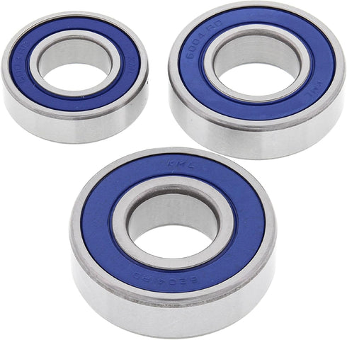 All Balls Racing Rear Wheel Bearing Kit 25-1056 Compatible with/Replacement for Kawasaki KL 650 A KLR 1987-2007, KL 650 B KLR TENGAI 1990-1991...